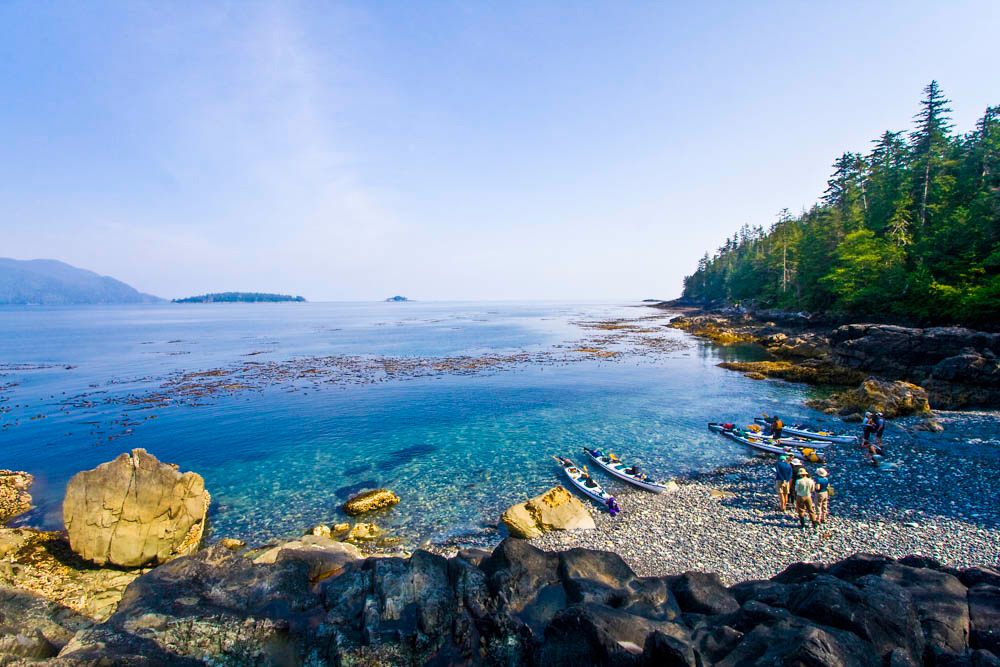 Haida Gwaii Kayaking Trip Beach Landing