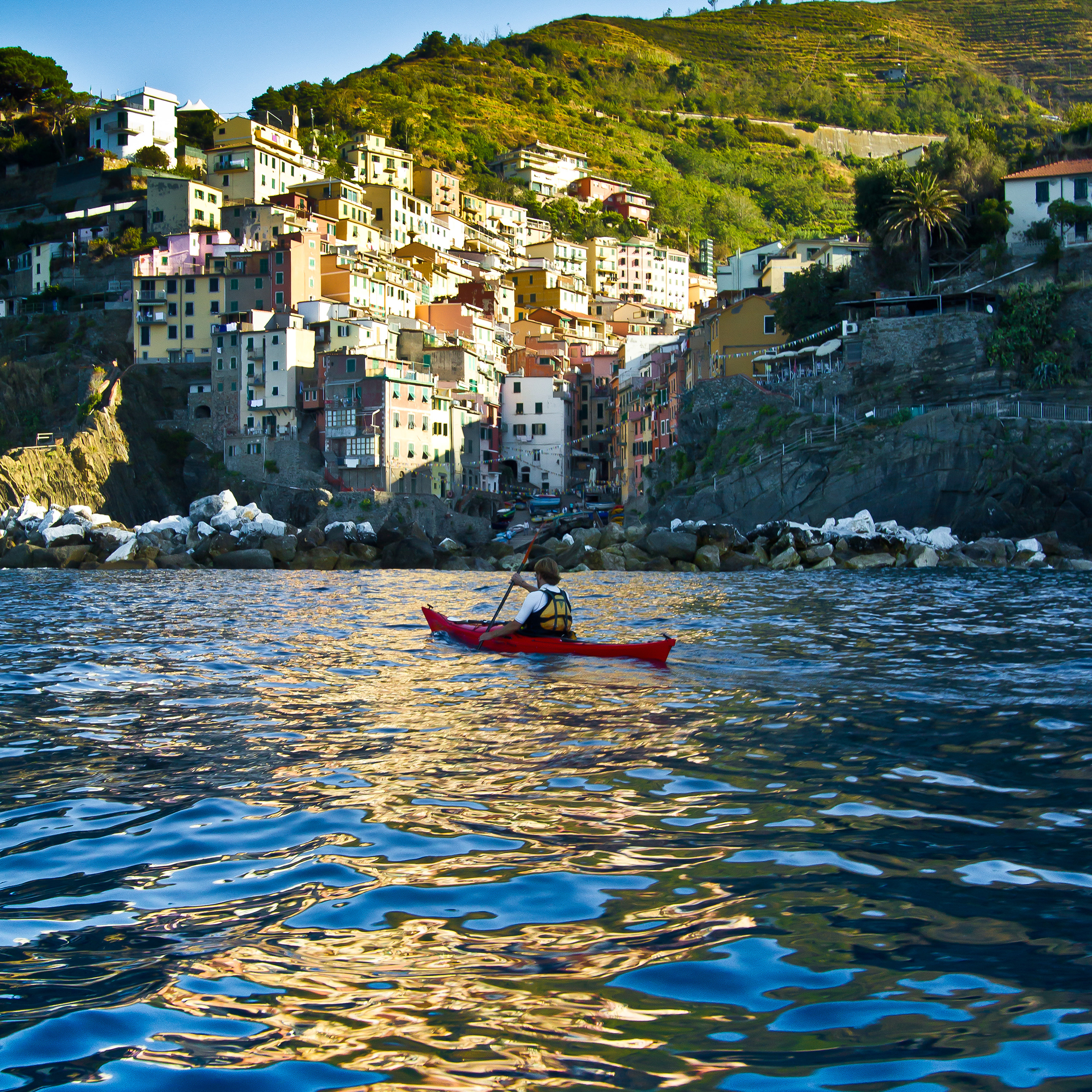 Riomaggiore Morning Cinque Terre Kayaking Tour.
